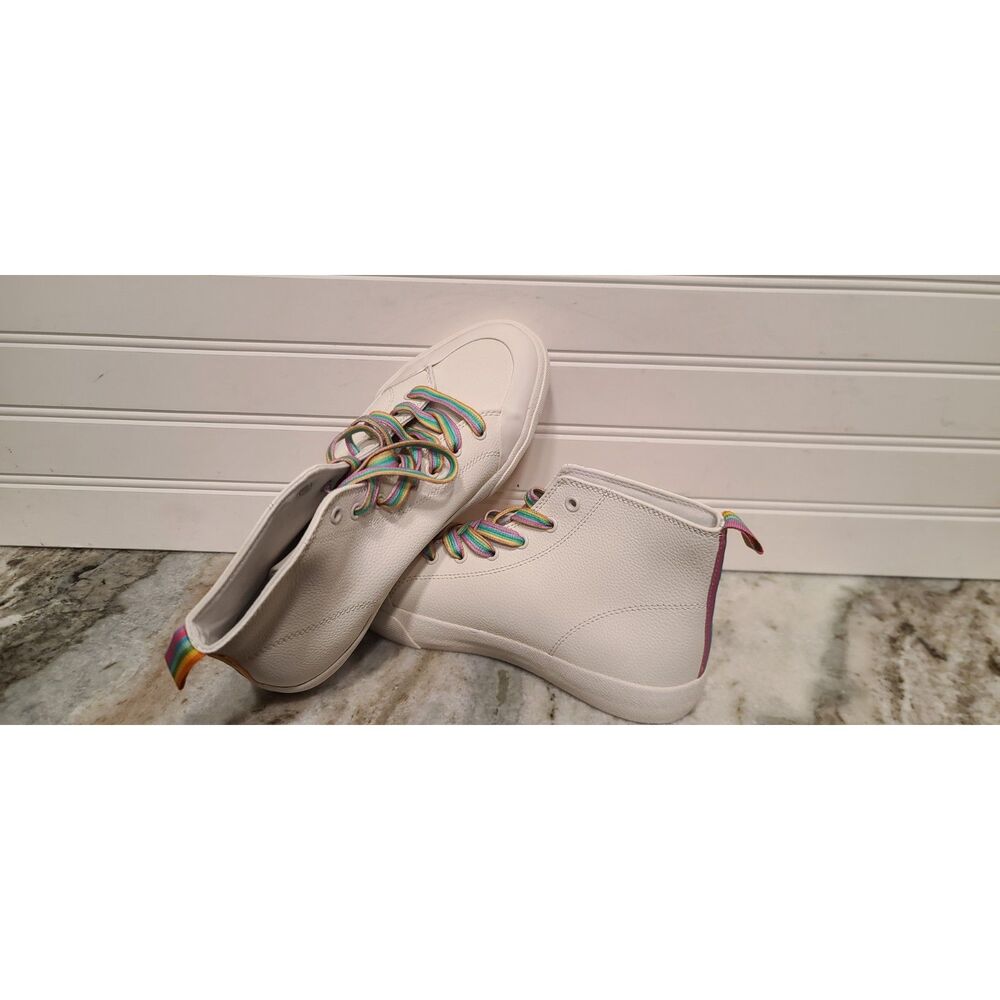 Dolce Vita Brycen Walk With Pride High Top White Sneakers Size 8 NWT